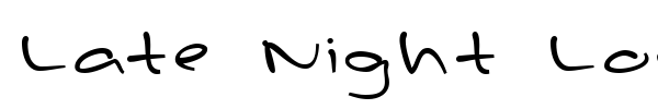Late Night Love Notes font preview